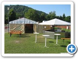 Festzelt beige au&szlig;en